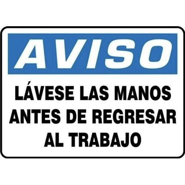 Accuform BILINGUAL SAFETY SIGN SPANISH SBMPPE442VS SBMPPE442VS - main